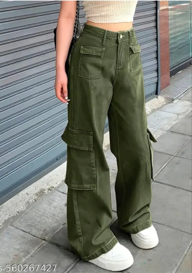 Straight fit DENIM jeans (6 pocket cargo)