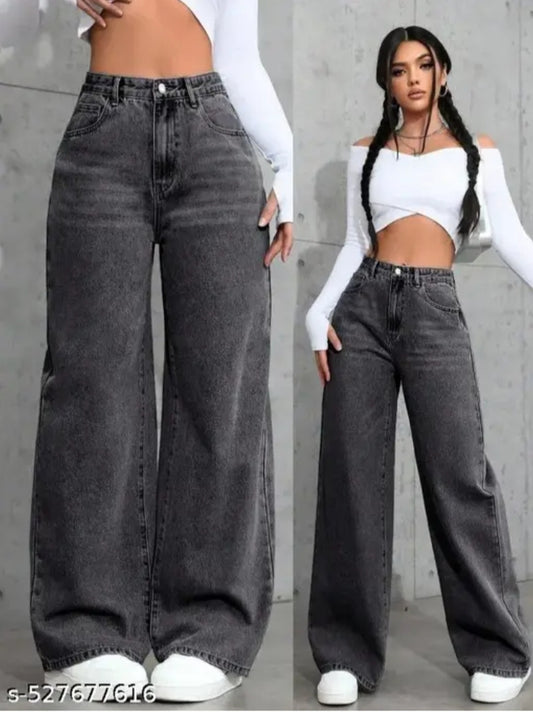 Wide leg jeans for women